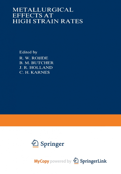 Metallurgical Effects at High Strain Rates
