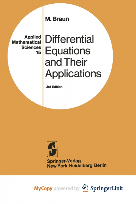 Differential Equations and Their Applications