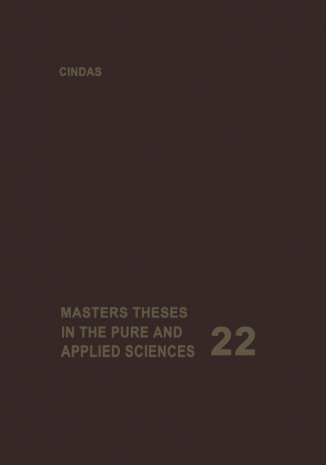 Masters Theses in the Pure and Applied Sciences