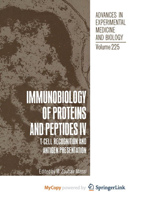 Immunobiology of Proteins and Peptides IV