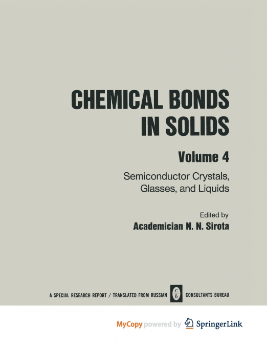 Chemical Bonds in Solids