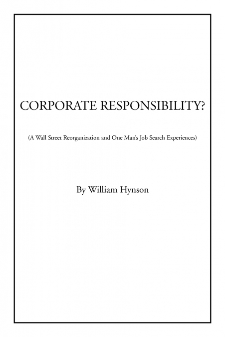 CORPORATE RESPONSIBILITY?