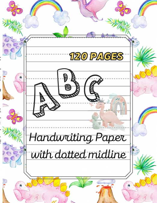 ABC Handwriting paper with dotted midline.