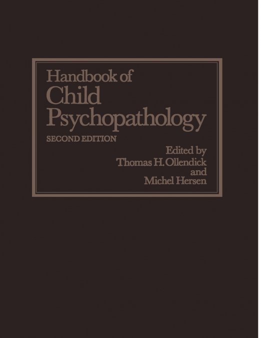 Handbook of Child Psychopathology