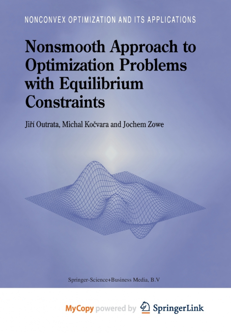 Nonsmooth Approach to Optimization Problems with Equilibrium Constraints