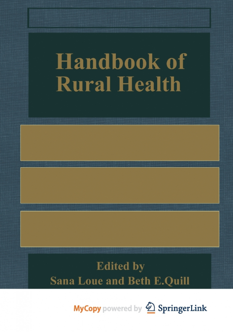 Handbook of Rural Health