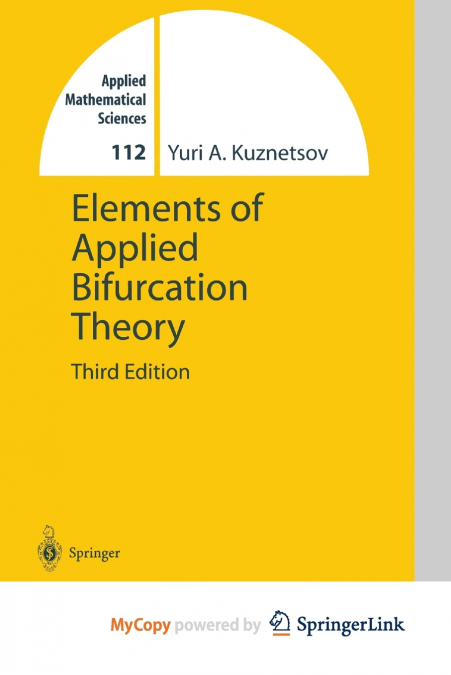 Elements of Applied Bifurcation Theory