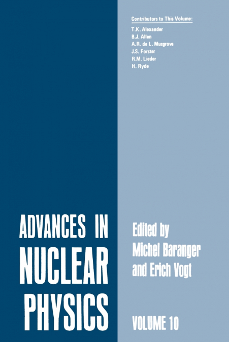 Advances in Nuclear Physics