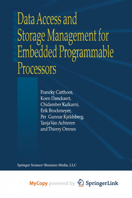 Data Access and Storage Management for Embedded Programmable Processors