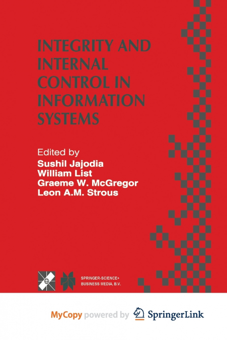 Integrity and Internal Control in Information Systems