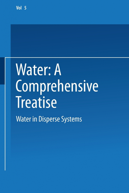 Water in Disperse Systems