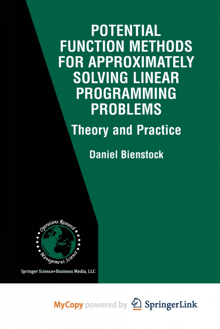 Potential Function Methods for Approximately Solving Linear Programming Problems