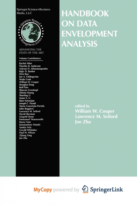Handbook on Data Envelopment Analysis