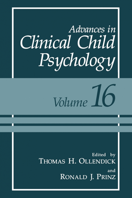 Advances in Clinical Child Psychology