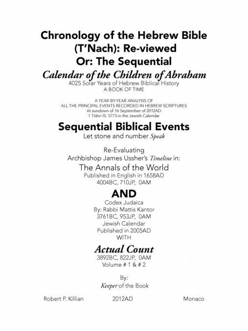 Chronology of the Hebrew Bible