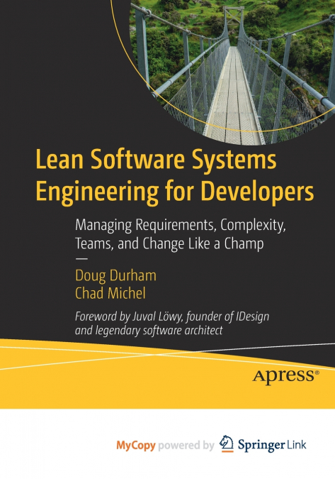 Lean Software Systems Engineering for Developers