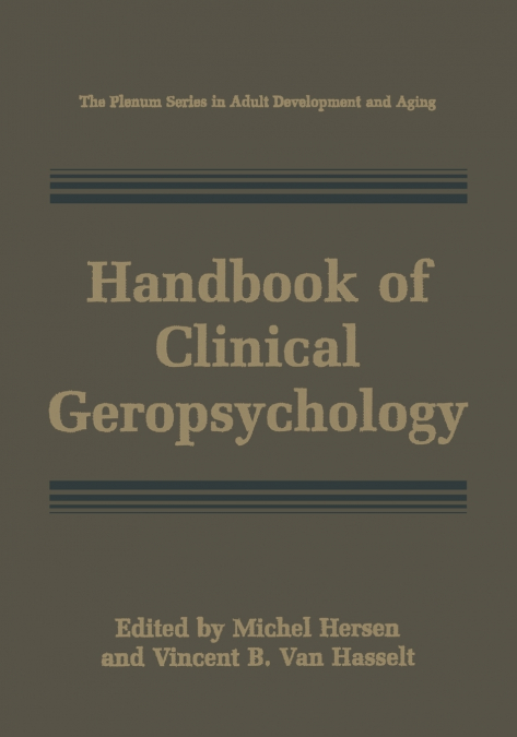 Handbook of Clinical Geropsychology