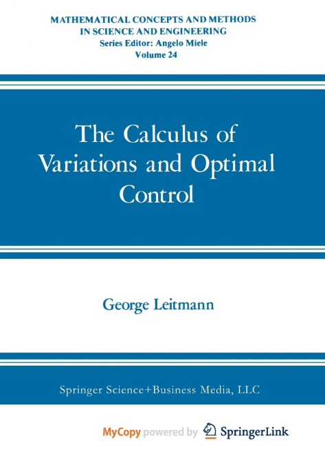 The Calculus of Variations and Optimal Control