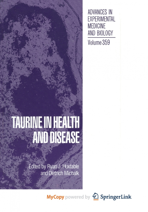 Taurine in Health and Disease