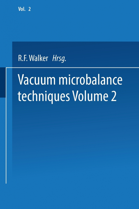 Vacuum Microbalance Techniques