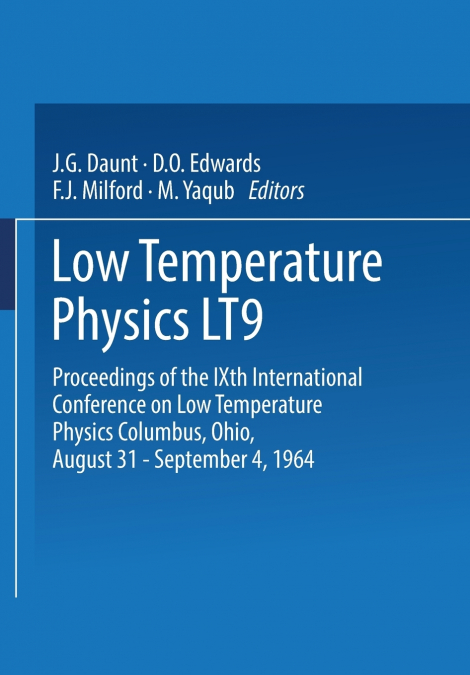Low Temperature Physics Lt9