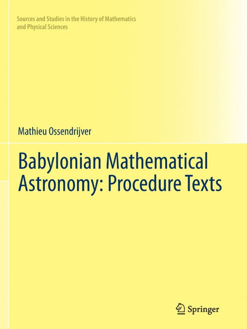 Babylonian Mathematical Astronomy
