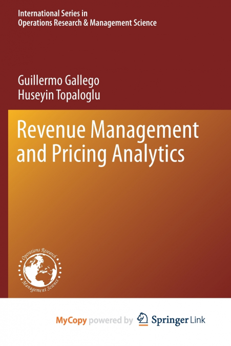 Revenue Management and Pricing Analytics