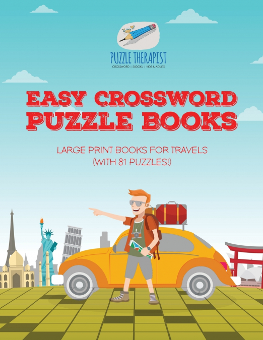 Easy Crossword Puzzle Books | Large Print Books for Travels (with 81 puzzles!)