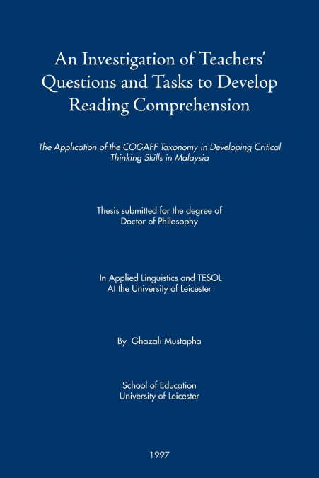 An Investigation of Teachers’ Questions and Tasks to Develop Reading Comprehension