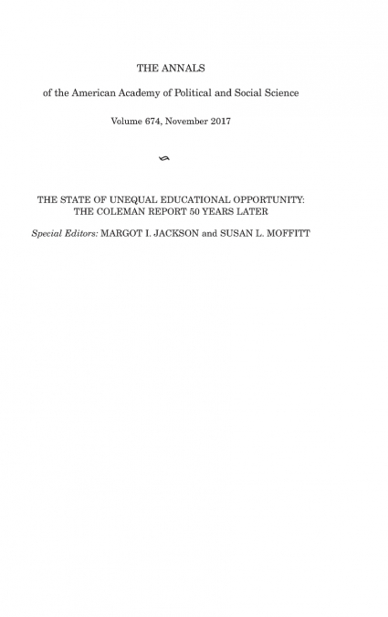 The ANNALS of the American Academy of Political and Social Science