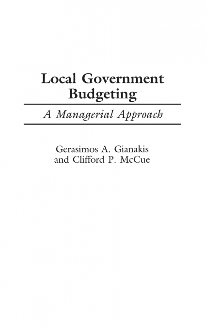 Local Government Budgeting