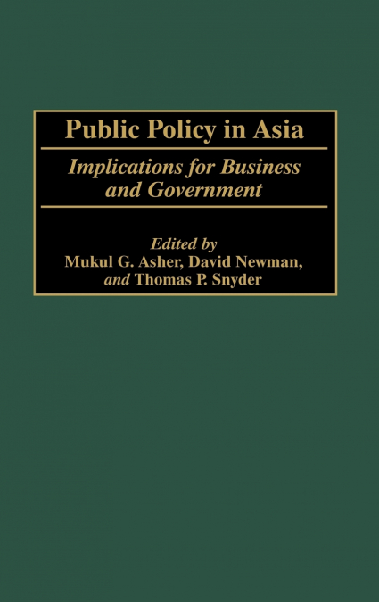 Public Policy in Asia