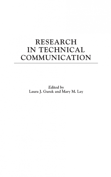 Research in Technical Communication