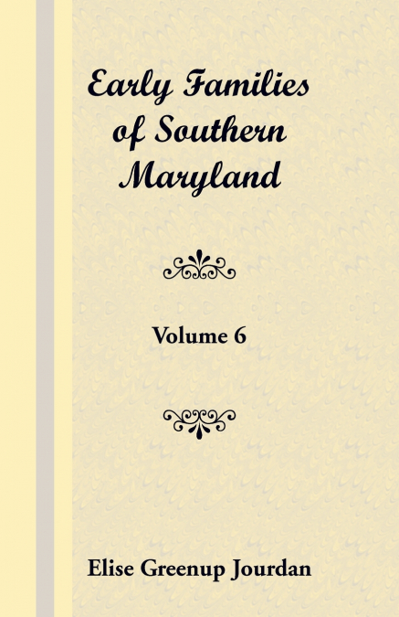 Early Families of Southern Maryland