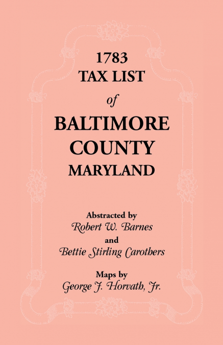 1783 Tax List of Baltimore County