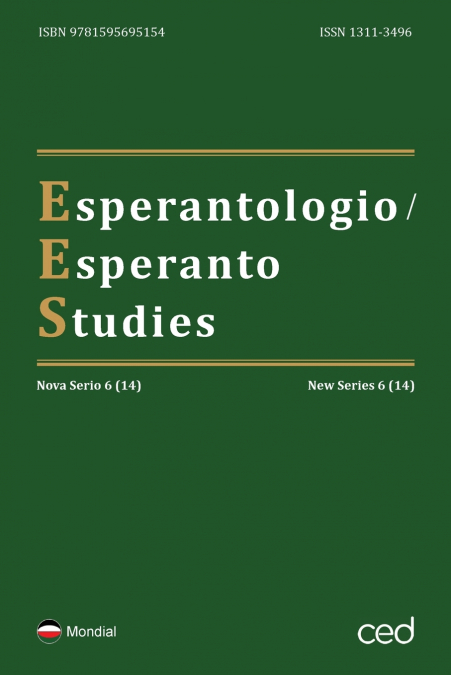 Esperantologio / Esperanto Studies. Nova Serio / New Series 6 (14)
