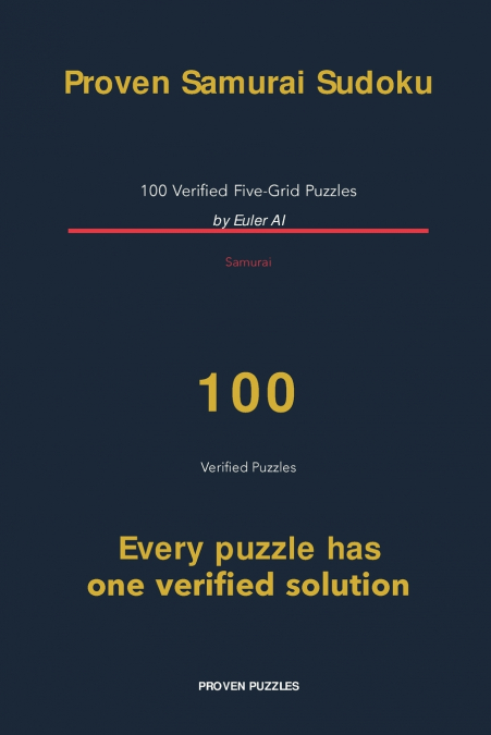 Proven Samurai Sudoku