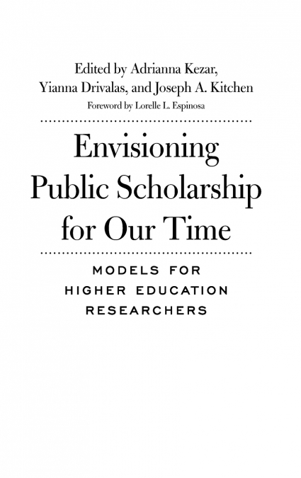 Envisioning Public Scholarship for Our Time