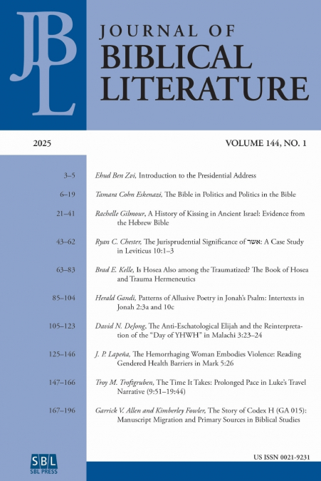 Journal of Biblical Literature 144.1 (2025)
