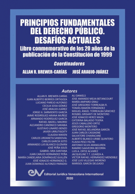 PRINCIPIOS FUNDAMENTALES DEL DERECHO PÚBLICO. DESAFÍOS ACTUALES (Segunda edición ampliada)