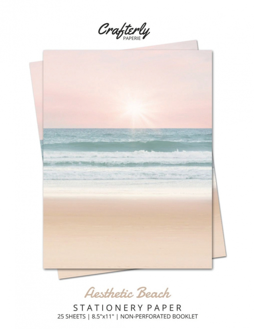 Aesthetic Beach Stationery Paper