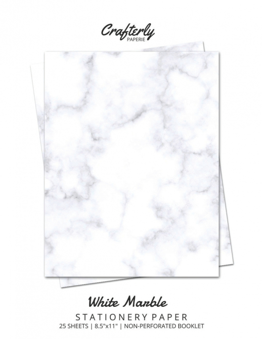 White Marble Stationery Paper