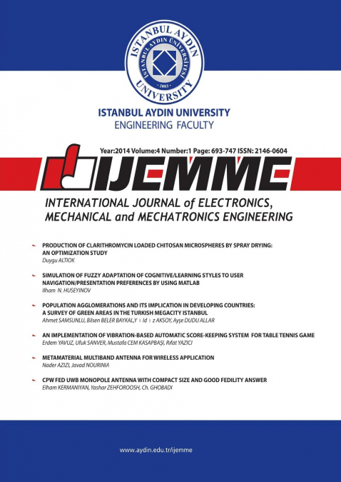 International Journal of Electronics, Mechanical and Mechatronics Engineering