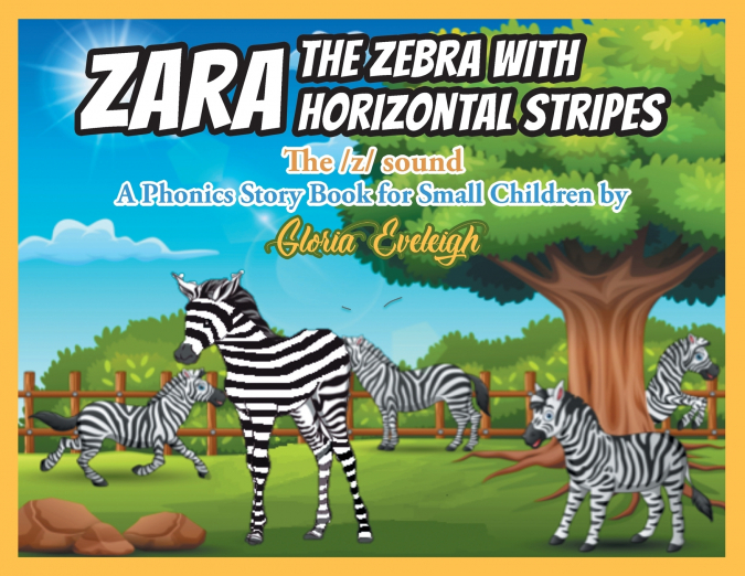 Zara the Zebra with Horizontal stripes