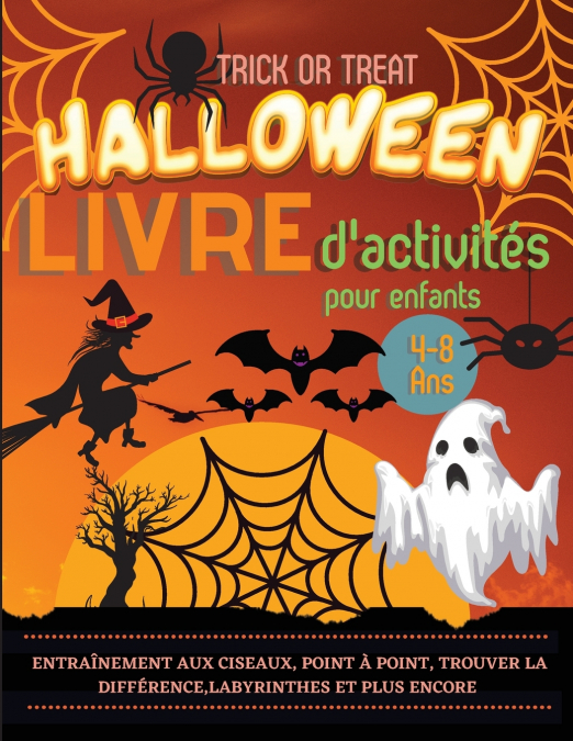 Halloween Livre d’activités pour enfants 4-8 ans
