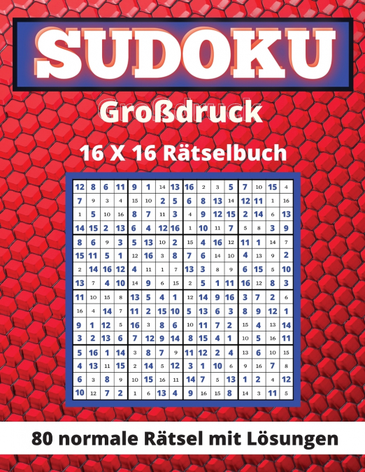 Sudoku Großdruck 16x 16