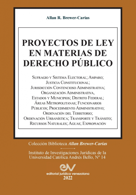 PROYECTOS DE LEY EN MATERIAS DE DERECHO PÚBLICO (1965-2011).