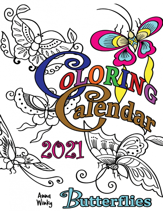 Coloring Calendar 2021 Butterflies