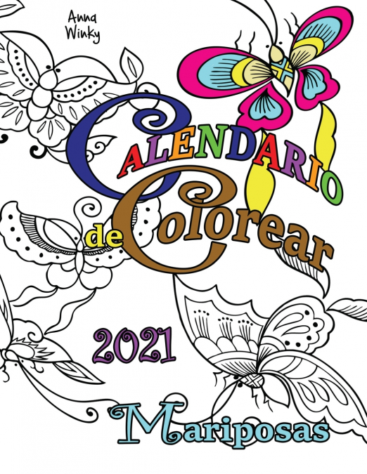 Calendario de Colorear 2021 Mariposas