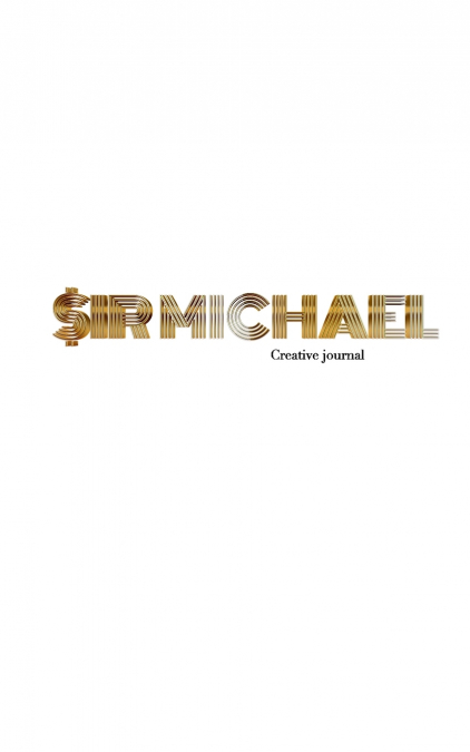 Gold graphic  sir Michael  branded  Blank page  Creative Note journal